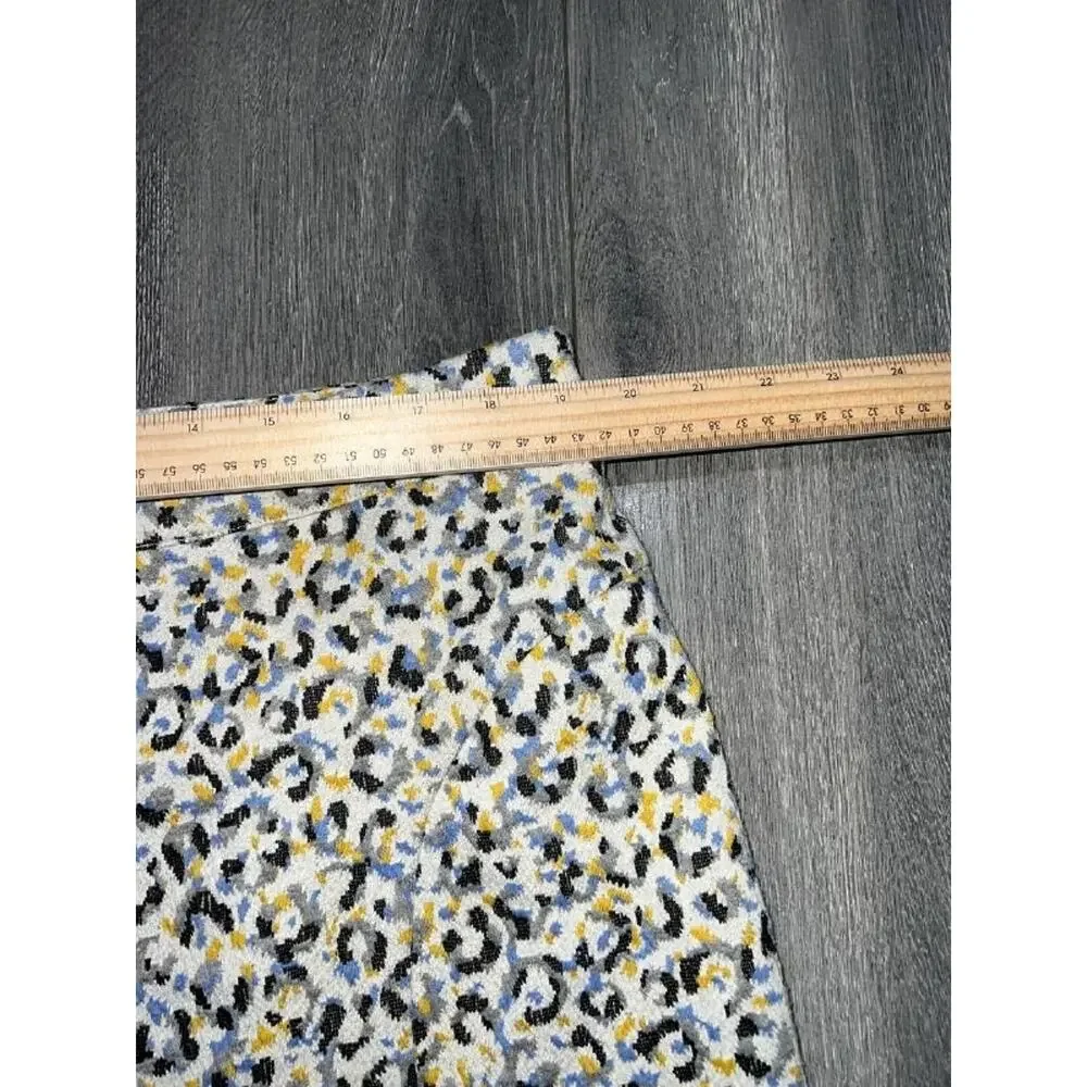 Anthropologie Maeve Jacquard lined Leopard Print Skirt 1X A007099